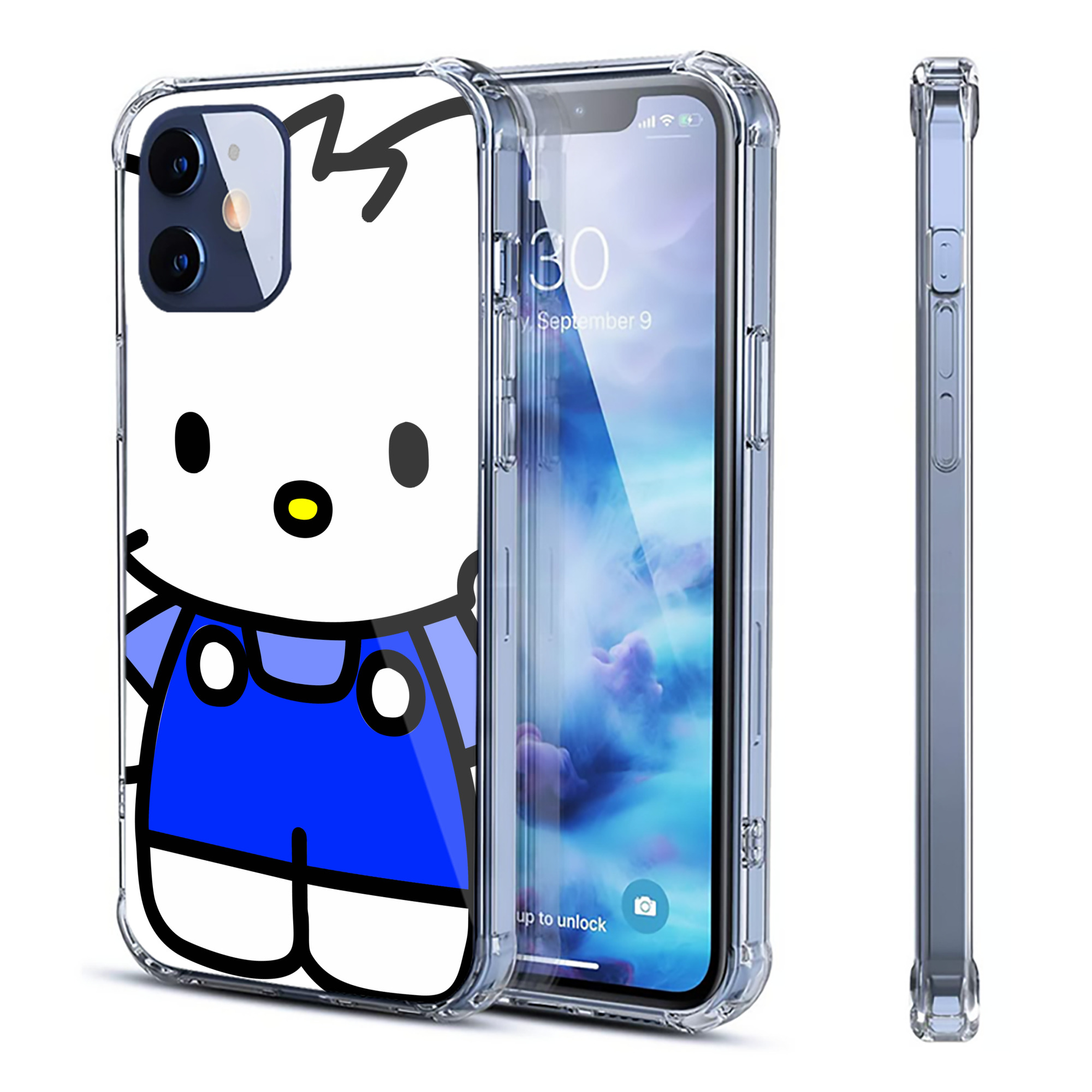 （画像用） Hello Kitty ハローキティ 【iPhone 12シリーズ対応】透明スマホケース（クリアソフトケース）